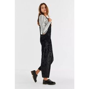 Urban Outfitters Black Velvet Jumpsuit